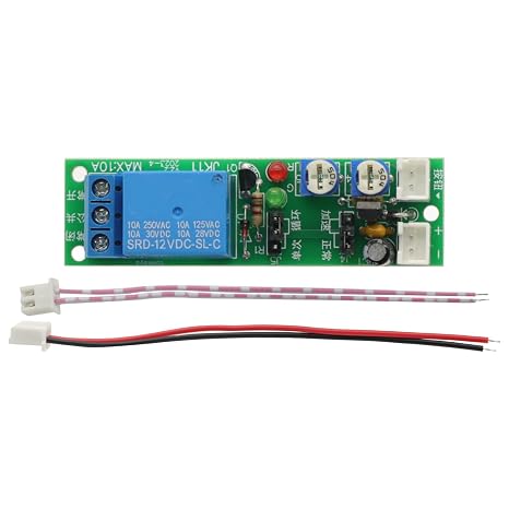 Adjustable Cycle Timer Delay On/Off Switch Power Supply Relay Shield DC 12V Timer Delay Relay Module (0-60 Minutes)