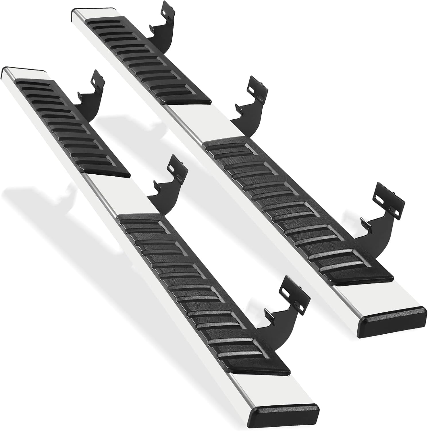 PZ 6" Running Boards Compatible with Dodge Ram 1500 Quad Cab 2009-2018, RAM 1500 Quad Cab Classic Style 2019-2024, Ram 2500 3500 Extended Cab 2010-2024, Chrome Stainless Steel Side Steps Nerf Bar
