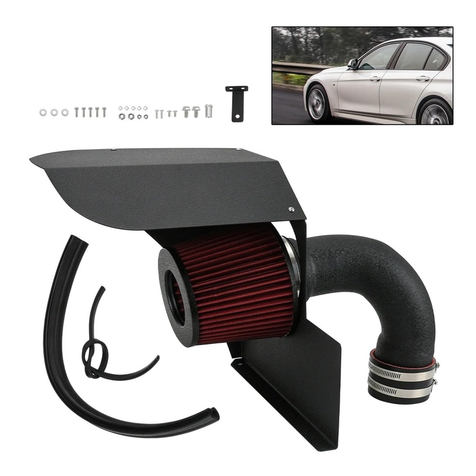 Para BMW 3.5" Kit Sistema Admisión Aire Frío Motores Protección Térmica