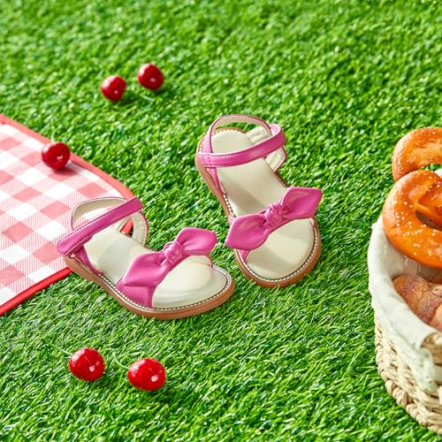 Image of PHIRAMIN Toddler Flower Girl Sandals - Girl Dress Shoes Toddler Little Kid Wedding Party