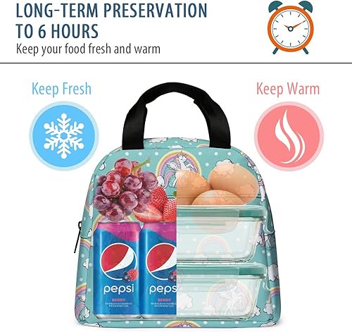 Miniatura 3 de Lunch Bag for Kids Cute Insulated Kids Lunch Box Container Reusable Cooler Lunch Tote Bag for Children Girls and Boys School Picnic Travel