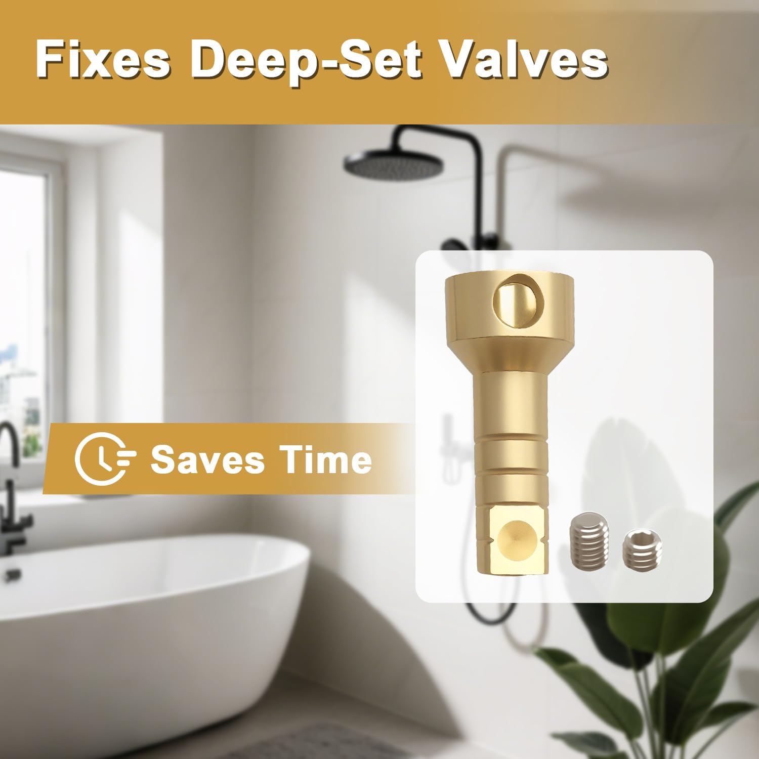 Shower Valve Extension Kit Compatible with 3 and 6 Setting Diverter Cartridges Tub And Shower Faucets Includes Brass Extension Stems Screws and Allen Wrench Replace#: RP75137