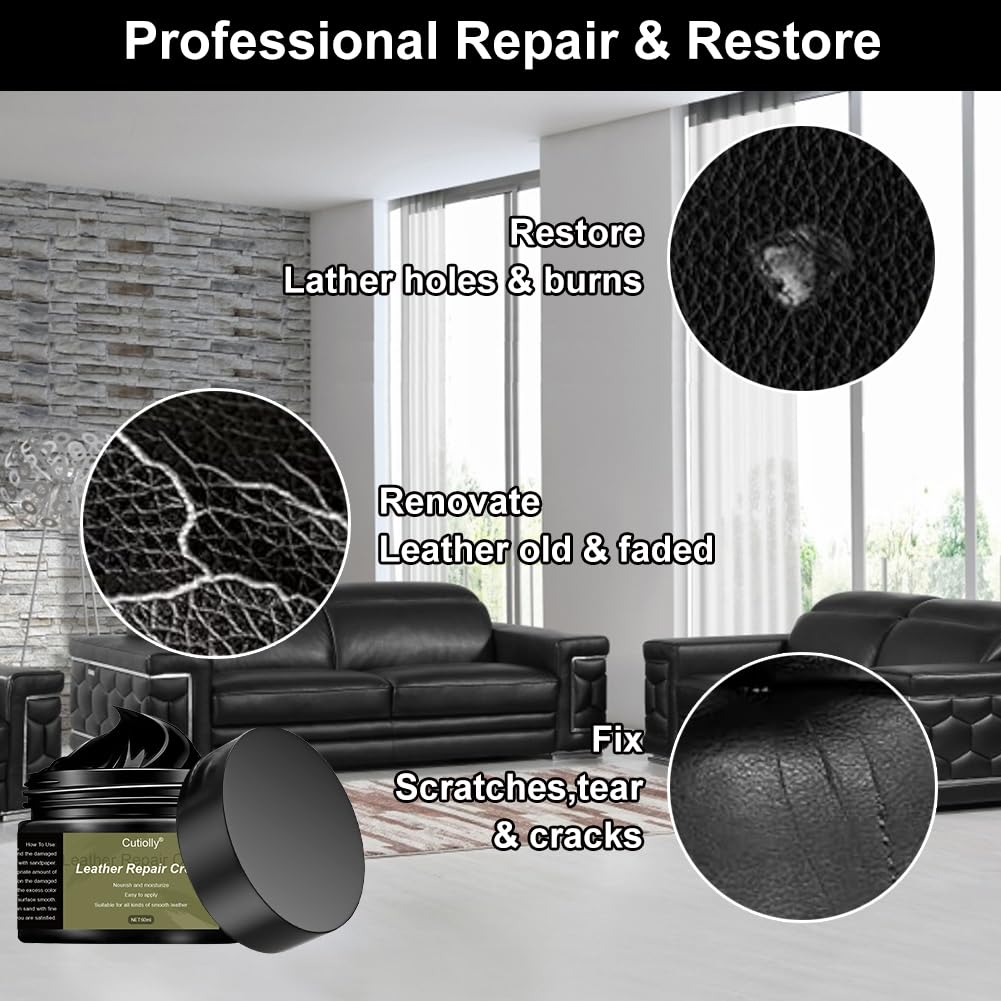 Restaurador Relleno de Cuero,Reparación de Cuero,Masilla Reparación de Cueros,Crema Reparación de Cuero,Cuero Liquido Reparador,Gel Reparación Cuero,para Sofás,Asientos de Automóviles,Zapatos