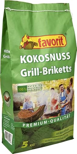 Favorit Kokos Grillbriketts 5kg Grillkohle Briketts Grillkohlebriketts Kokosnuss