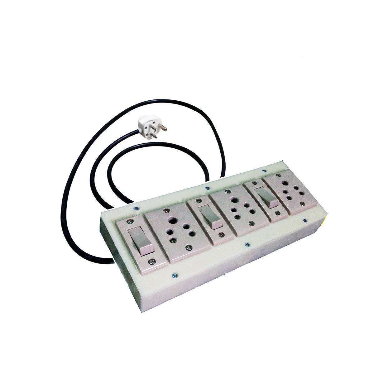 Mr.BAHUL Spike Buster PVC Extension Junction Box for Multiple Electrical Appliances 3 Strip Surge Protector PVC Spike Box (1.5 Meter, Ivory)-image-31