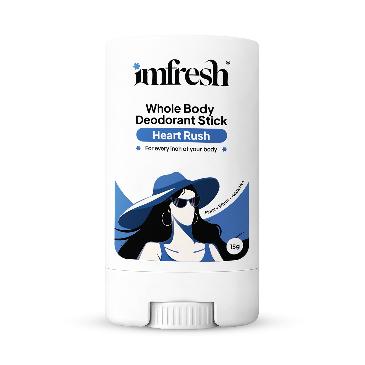 imfresh Heart Rush Whole Body Deodorant Stick for Women | Floral, Warm, Addictive Fragrance | Long Lasting Odour Protection | Dermatologically Tested | As Seen on Shark Tank India, 12g