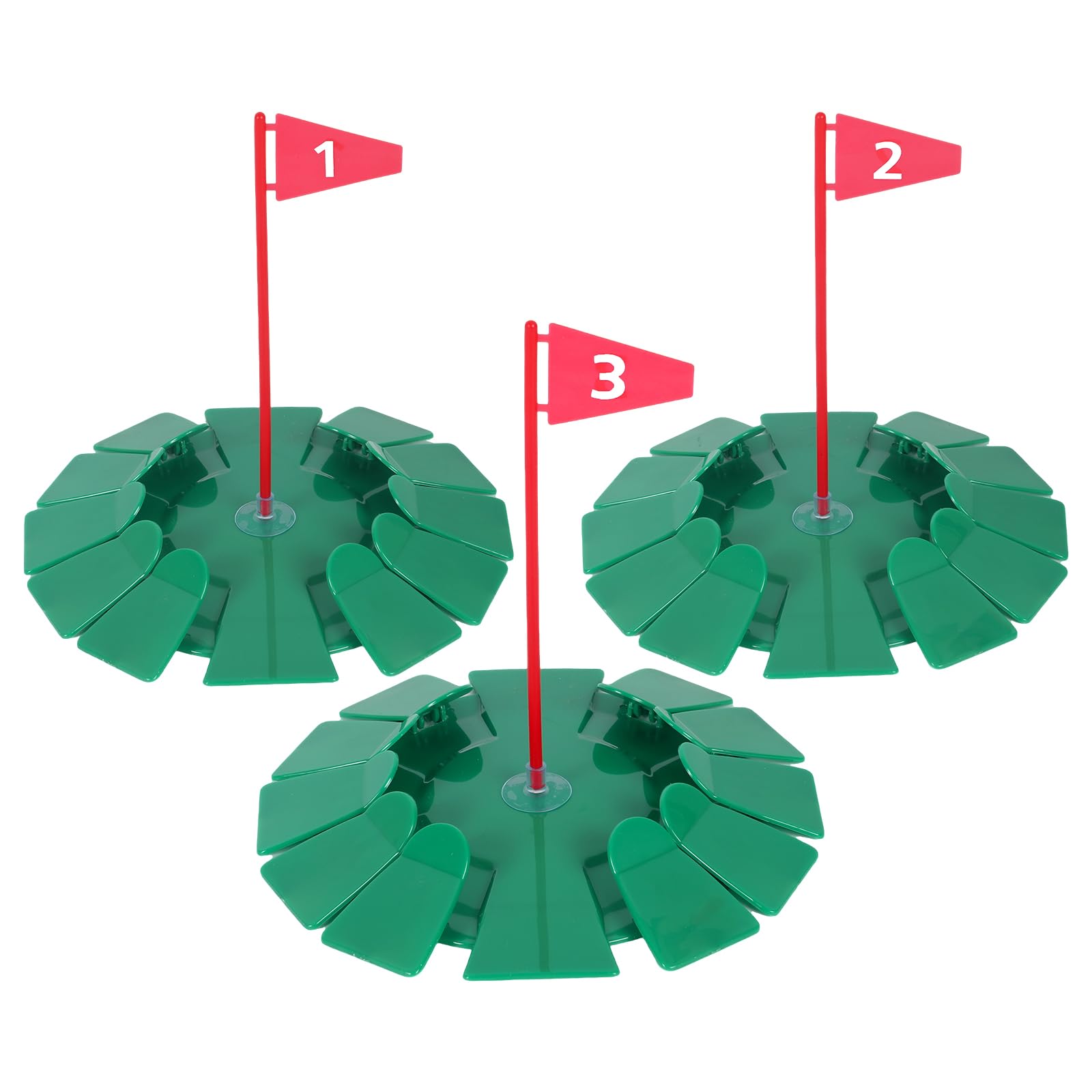 Golf Practice Putting Cup All Direction, 3 PCS Plastic Golf Training Aid Putter, Green Practice Putting Hole Plate for Indoor Outdoor Home Office Backyard Golfing