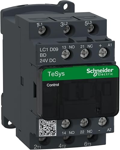 LC1-D09BD 24VDC | LC1D09BD | SCHNEIDER CONTACTOR 4KW 9A AC-3 3P + 1N/O & 1N/C AUX 24VDC Coil