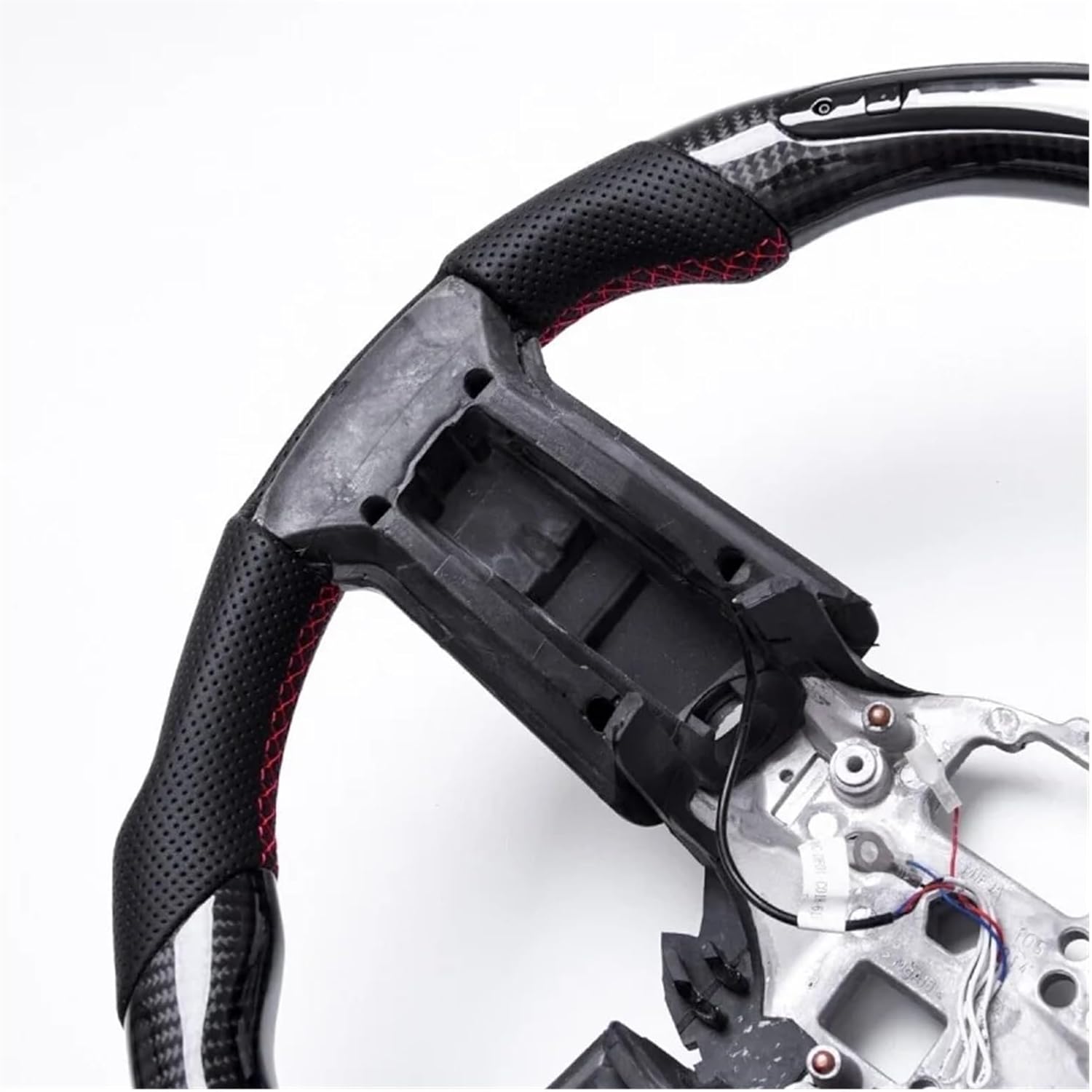 Carbon Fiber LED Shift Lights Display Steering Wheel Compatible With Mustang 2012-2014