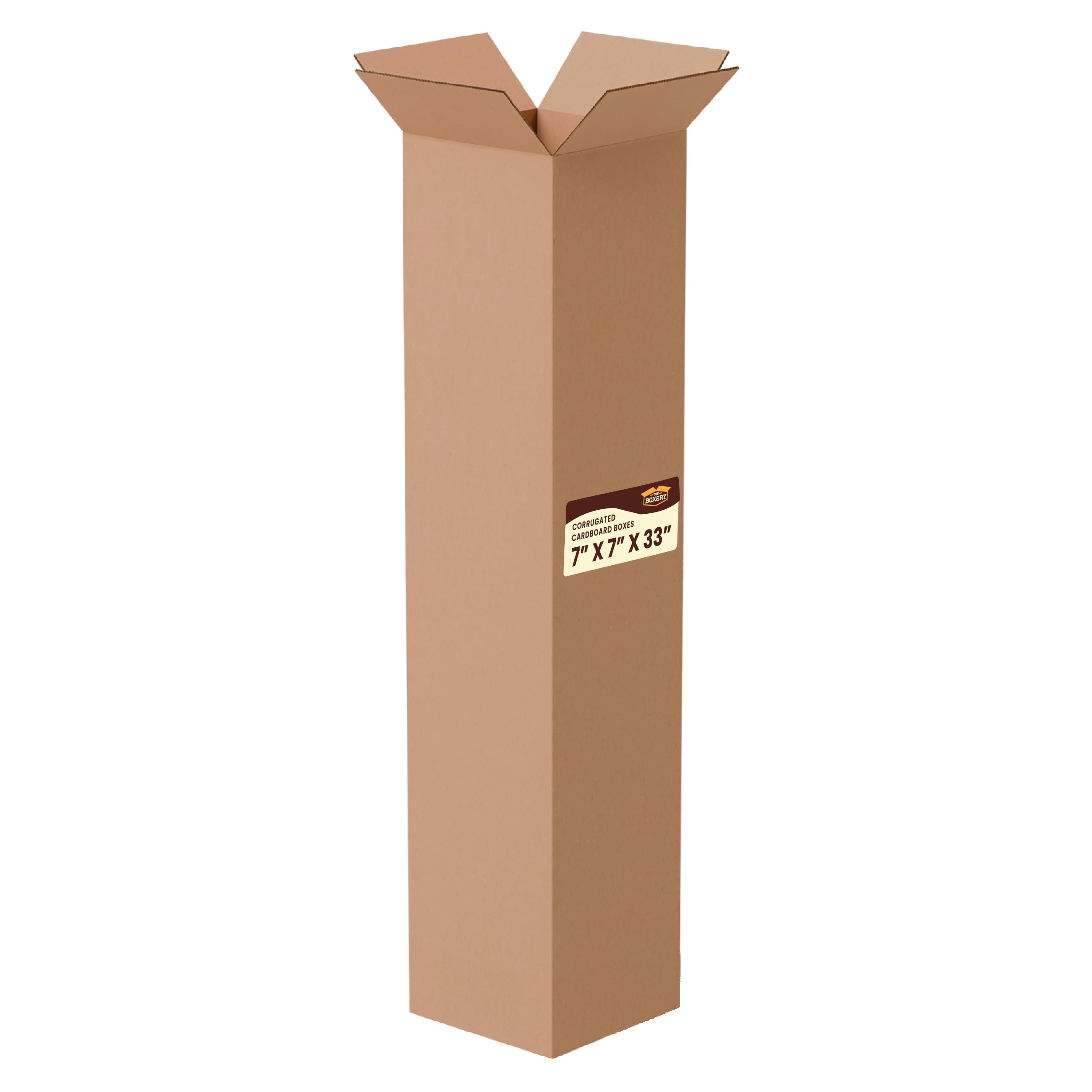 The Boxery 7"x7"x33" Corrugated Cardboard Boxes 20-Pack