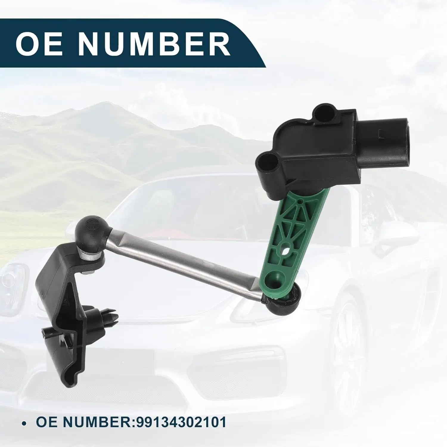 Korektor wysokości świateł 99134302101 Czujnik poziomu wysokości przedniego reflektora pasuje do Porsche 718 pasuje do części samochodowej Cayman 911