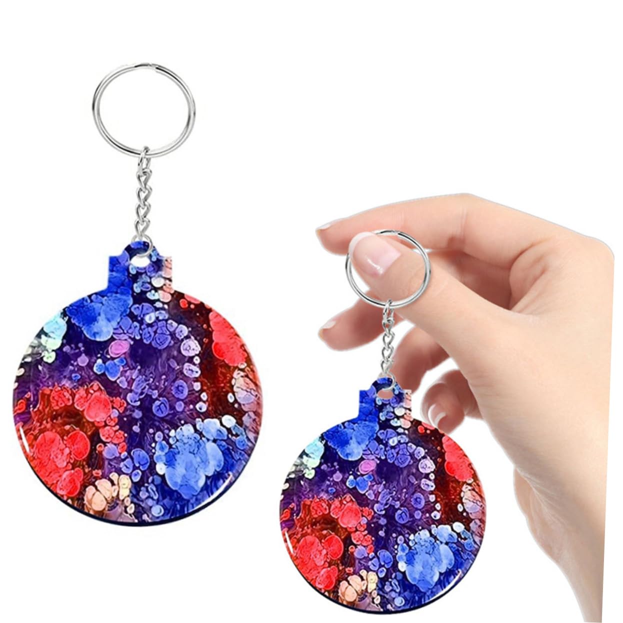 NUOBESTY 12pezzi Stampo Silicone Per Creazioni Fai Da Te Stampo Rotondo Per Plaque Natalizie e Portachiavi Silicone Flessibile Per Decorazioni Natalizie e Artigianato