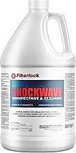 Fiberlock Shockwave Disinfectant Cleaner Concentrate, 1 Gallon, Ideal for Water Restoration & Flood Mitigation, Hospital-Grade Disinfectant, High-Yield Formula