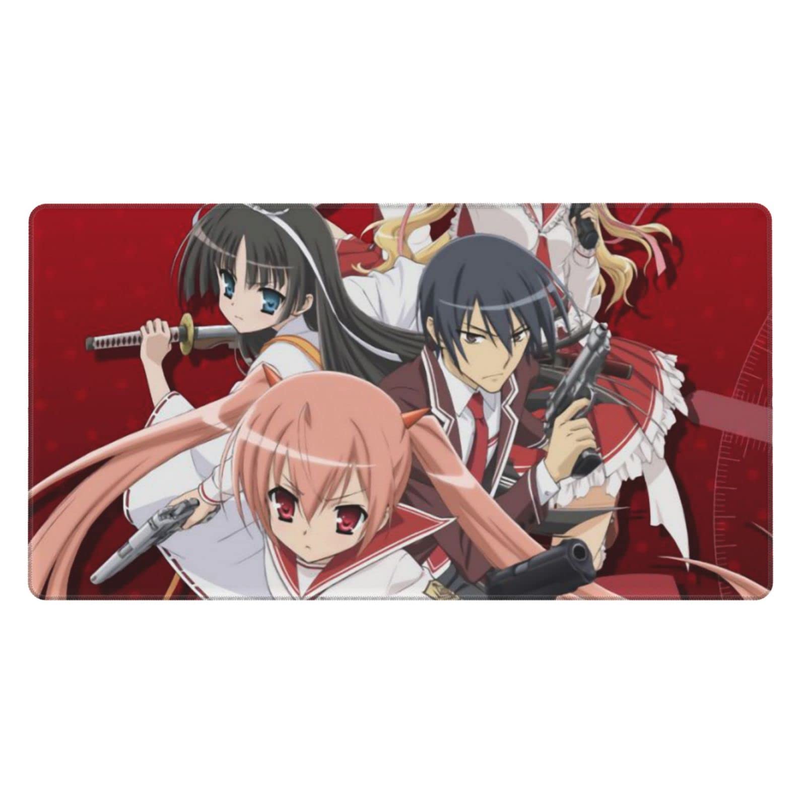 緋弾のアリア 超大型のプロ用ゲームマウスパッド、延長されたパソコンノートパソコン用デスクパッド ゴム滑り止めマウスパッド40 X 75 Cm。