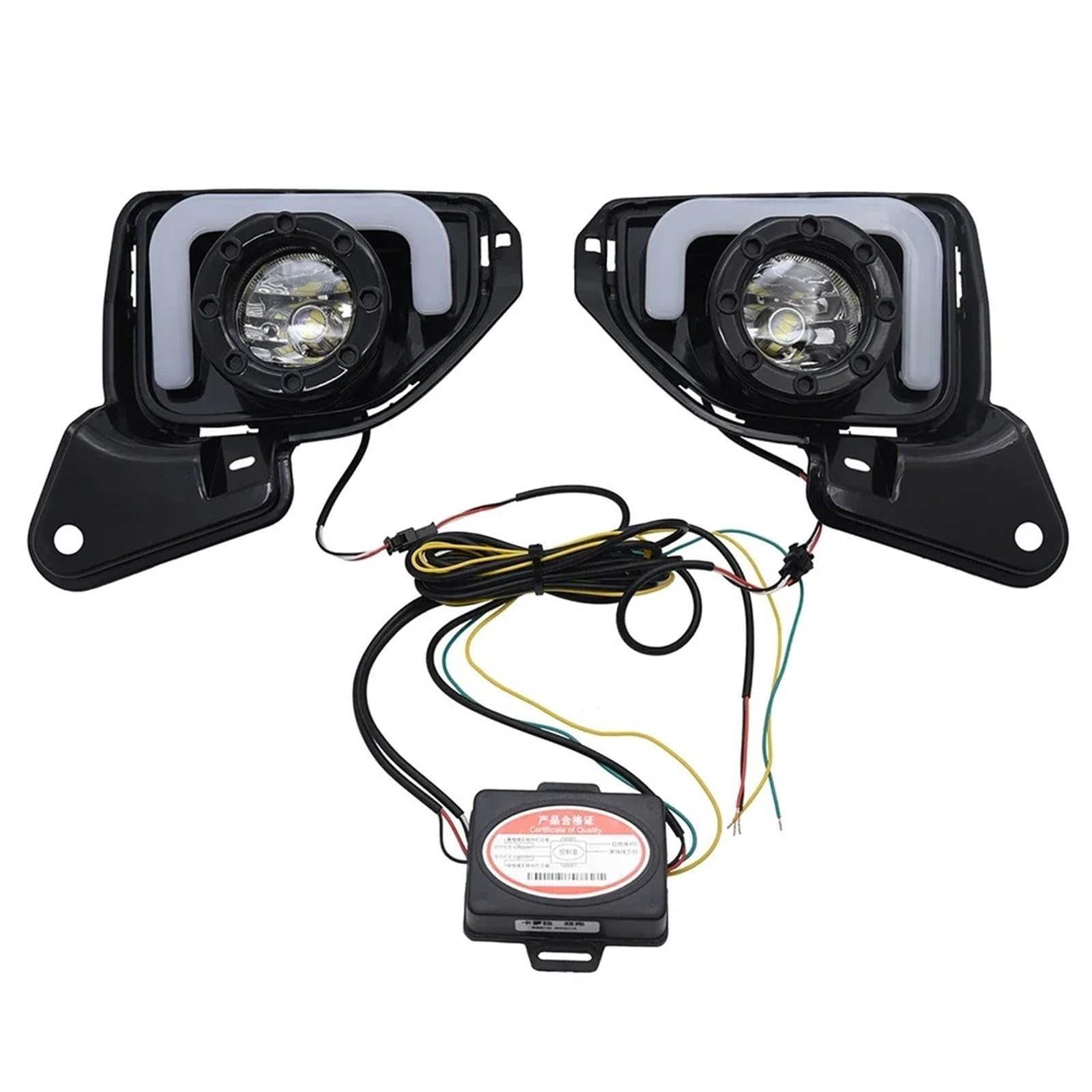 Antiniebla Delantero Para TOYOTA Para HIACE Para COMMUTER 2014 2015 2016 Luces Diurnas LED DRL Conjunto De Faros Antiniebla Luces Diurnas Señal De Giro Faro Antiniebla Delantero