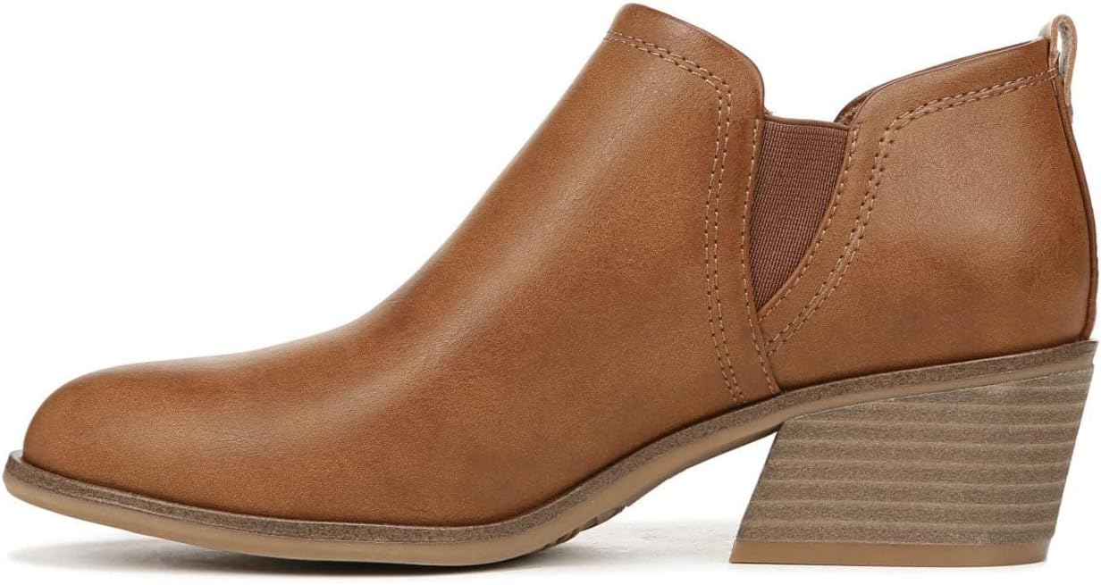 Dr. Scholl's Shoes Women's Laurel Ankle Bootie Boot, Honey Brown Smooth, 7.5 Wide