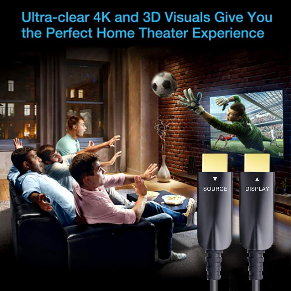 DTECH 光ファイバー HDMI ケーブル 15m 4K 60Hz 2K 144Hz 1080P UHD ビデオ ハイスピード 18Gbps 3D ARC Deep Color HDCP1.4 EDID CEC 対 Amazon | DTECH 光ファイバー HDMI ケーブル 15m 4K 60Hz 2K 144Hz