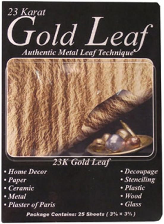 Speedball Mona Lisa Genuine Metal Leaf, Gold, 25 Sheets