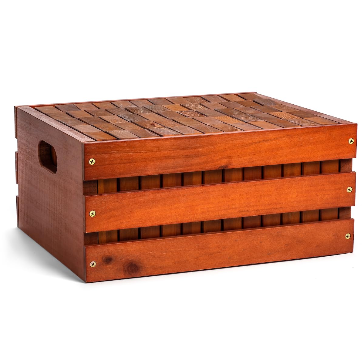 Tailgating Pros Premium Giant Toppling Timbers with Stained Wooden Crate – Jumbo Outdoor Yard Game, Tower Grows to Over 5 Feet!– Optional Tipsy Stickers Available!