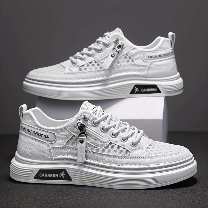 Men's Breathable Casual Sneakers - Trendy Summer Shoes Comfortable Low-Top Design for Casual Attire, Parties, and Street Style3