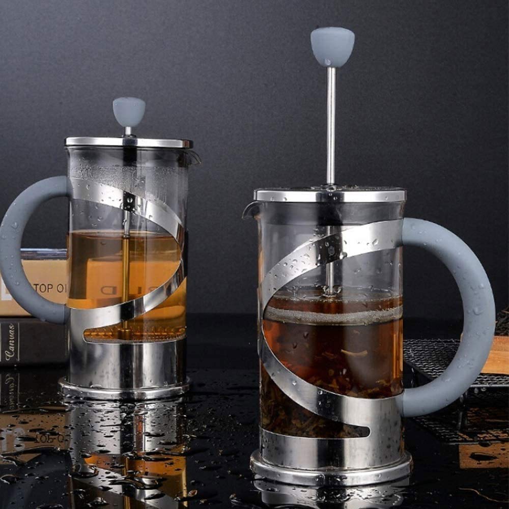 French Press CoffeeFeer, Sistema de filtración de Prensa de café de Acero Inoxidable y borosilicato, fácil de Limpiar para Restaurante, hogar (Size : 1000ML)