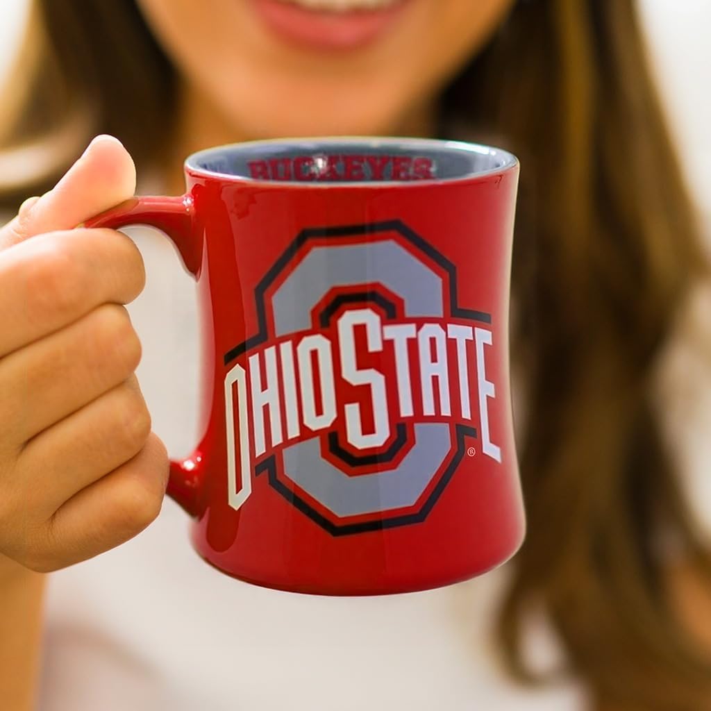 Ohio State Buckeyes Ceramic Relief (3D) Coffee Mug – Official Logo, Team Colors, 16oz - Image 4