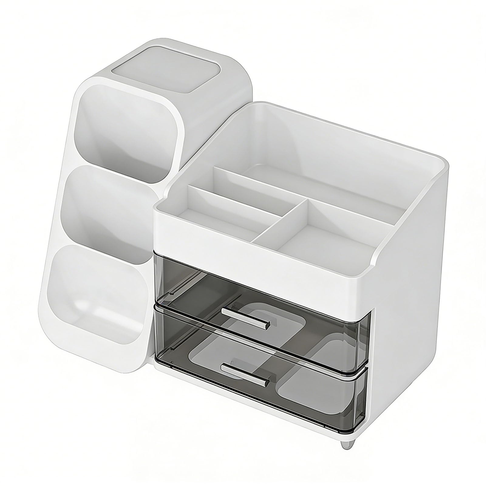 Focket Organizer per Trucco con Cassetti, Cassetti Trasparenti Scomparti Multipli Vetrina per Cosmetici in Plastica, Organizer per Cura della Pelle con Piedini Antiscivolo per Piano di Lavoro del