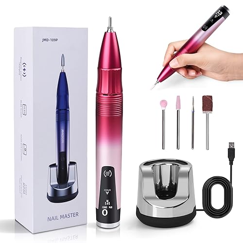 Taladro de uñas, lima de uñas eléctrica recargable de 35000 RPM, taladro de uñas inalámbrico, taladros de uñas portátiles para uñas acrílicas