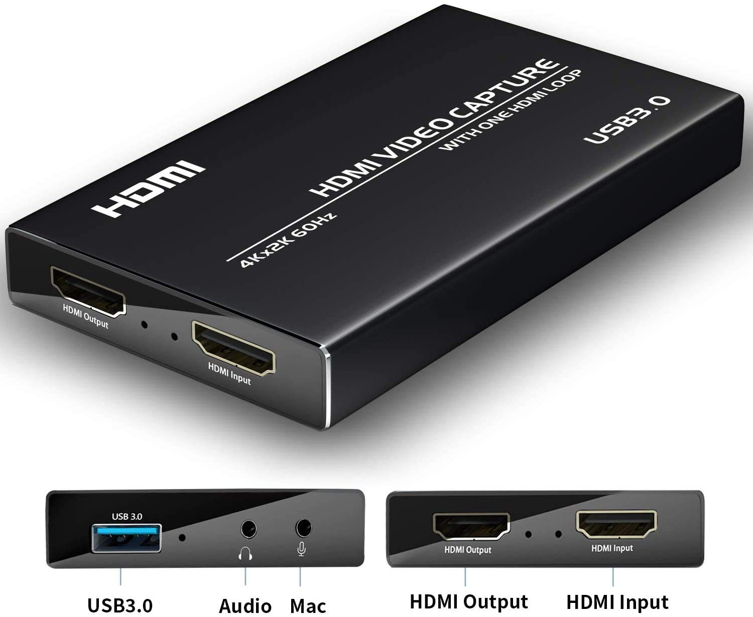 Amazon.co.jp: HDMIビデオゲームキャプチャーボード4K60HZUSB3.0出力