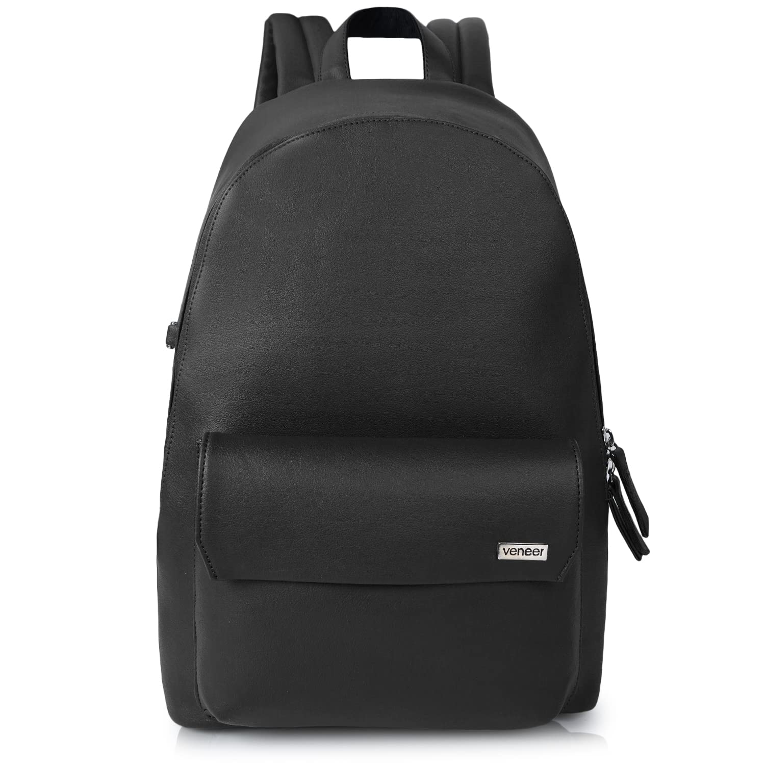 veneer Vegan Genuine Leather Backpack 15.6 Inch Laptop Backpack Business Travel Laptop Backpack for Mens and Womens-picture-24