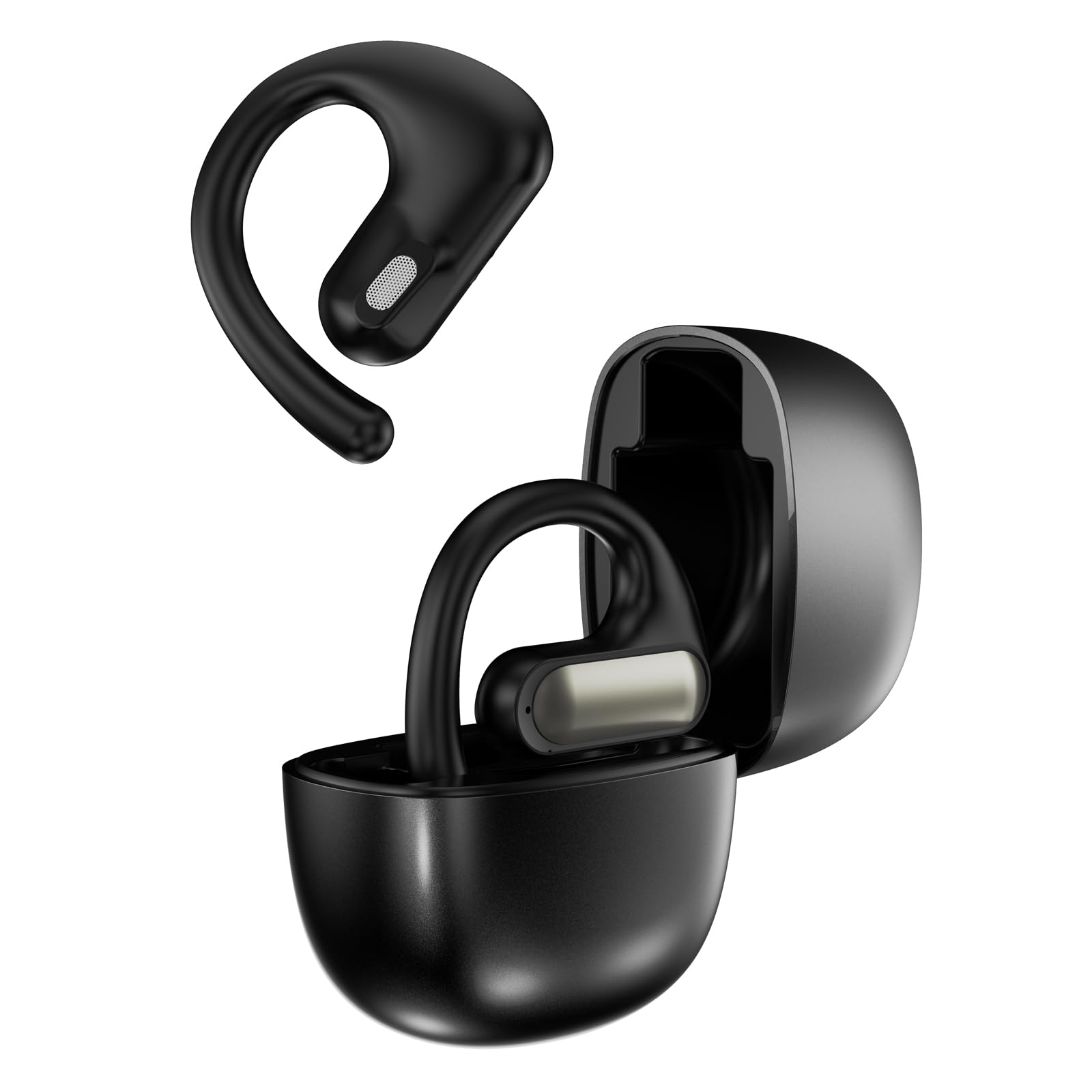 Earless Out of Ear Open Ear Headphones Wireless Ear OWS Hanging Earphones Bluetooth Headset, Air Bone Conduction Open Ear Blue Tooth Outer Ear Earbuds Buds Bone Conducting Outside Ear Headphones