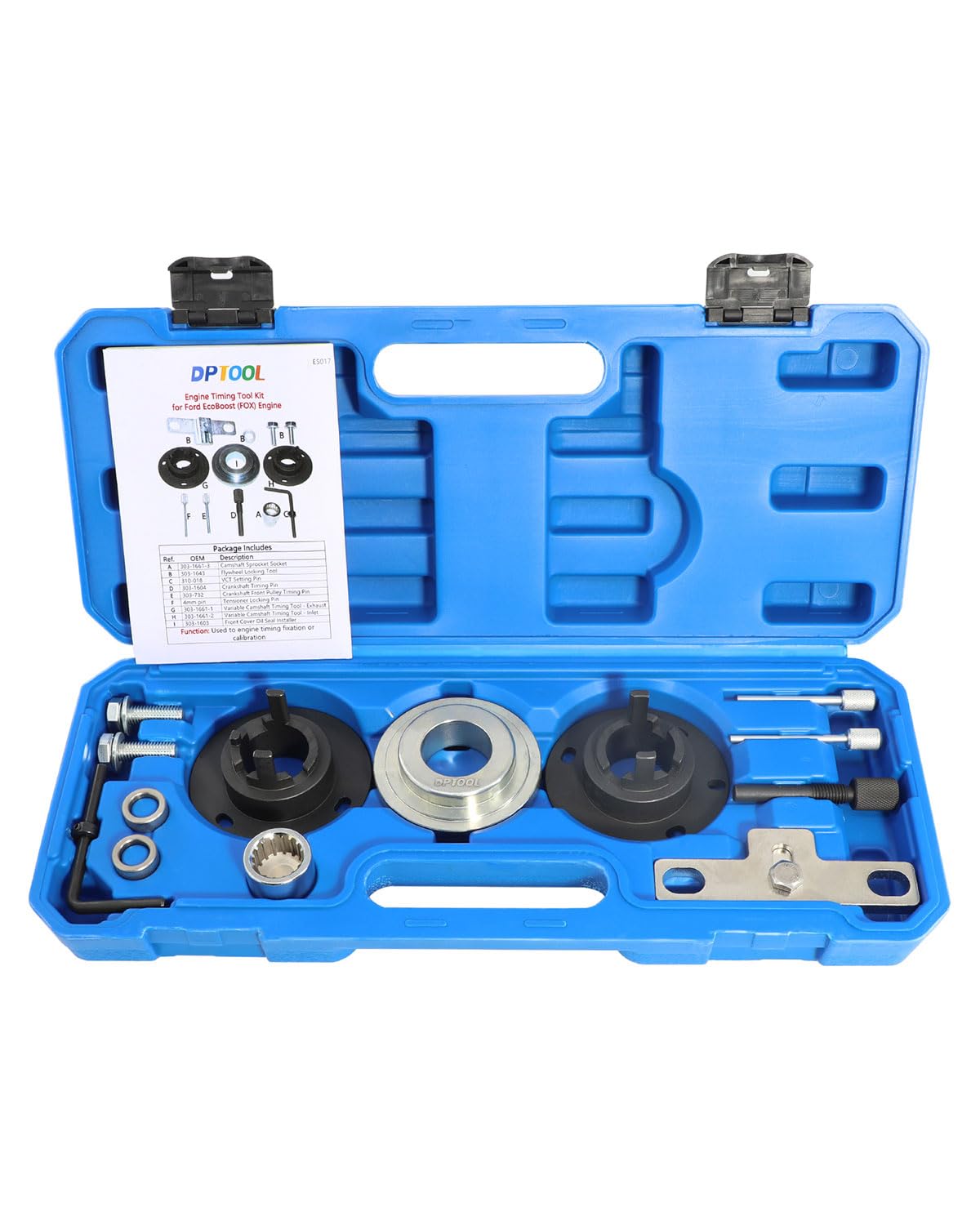 DPTOOL Strumento di bloccaggio dell'albero a Gomiti dell'albero a camme Compatibile con Ford 1.0L Ecoboost Ultima Versione del Motore a Benzina dal 2018 Sostituire 303-1661, 303-1643, 303-018