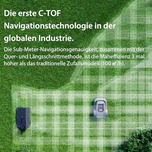 Redkey MGC500 Mähroboter Rasenmäher Roboter - Max.800M² Akku Rasenroboter Kabelbruch Finden Intelligente Schneidenhöhe APP Steuerung Rasenmäherroboter Steigleistung 45% Automatisch Leise – Bild 3