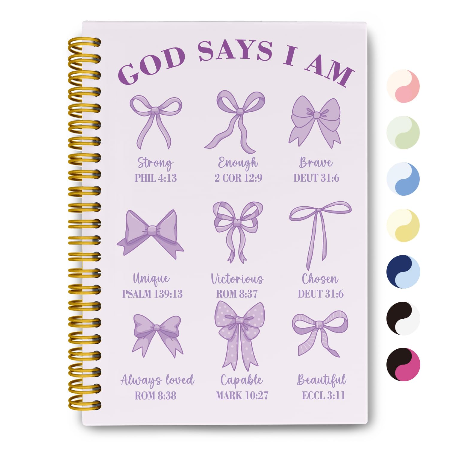 THDSE Bible Journal for Women, Christian Prayer Journal Pureple Notebook Gifts for Teen Girls Kids Women, Back To School Bible Study Supplies，Coquette