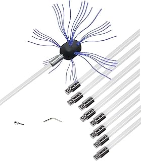 ROUYA chimney sweep kit Flexible Chimney Sweep Rods Chimney Cleaning Kit Nylon Chimney Cleaning Kit Flexible Brush Head Chimney Sweeping Rods Easy Connecting Chimney Brush (Color : Blue, Size : 8 m)