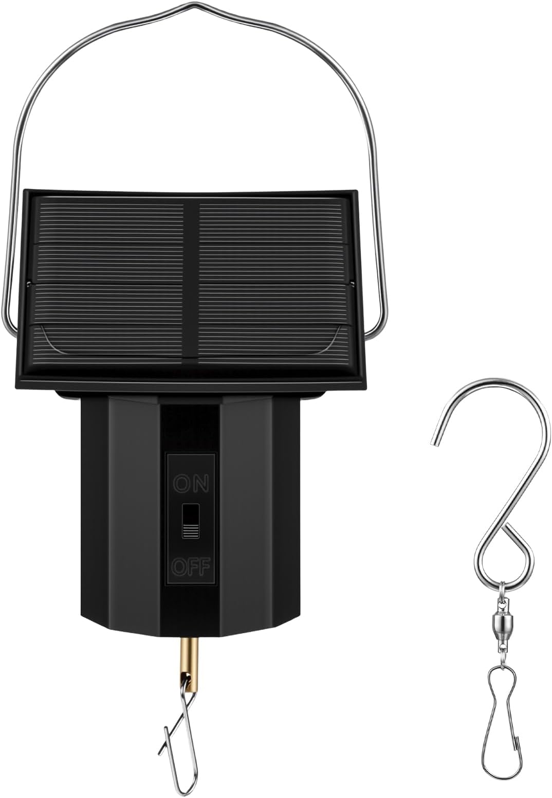 DuBant Solar Powered Wind Spinner Motor & Free Stainless Steel Swivel Hook Included | Hanging Outdoor Decor for Garden Yard Patio