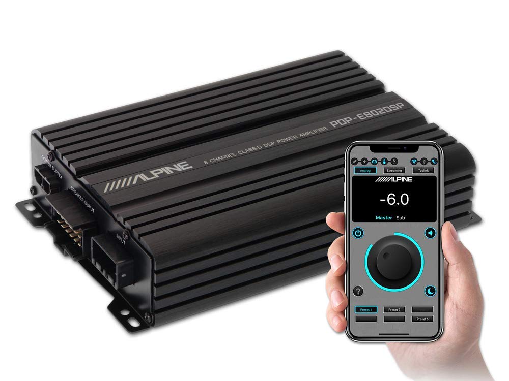 ALPINE PDP-E802DSP - Amplificador de 8 Canales, 700W RMS