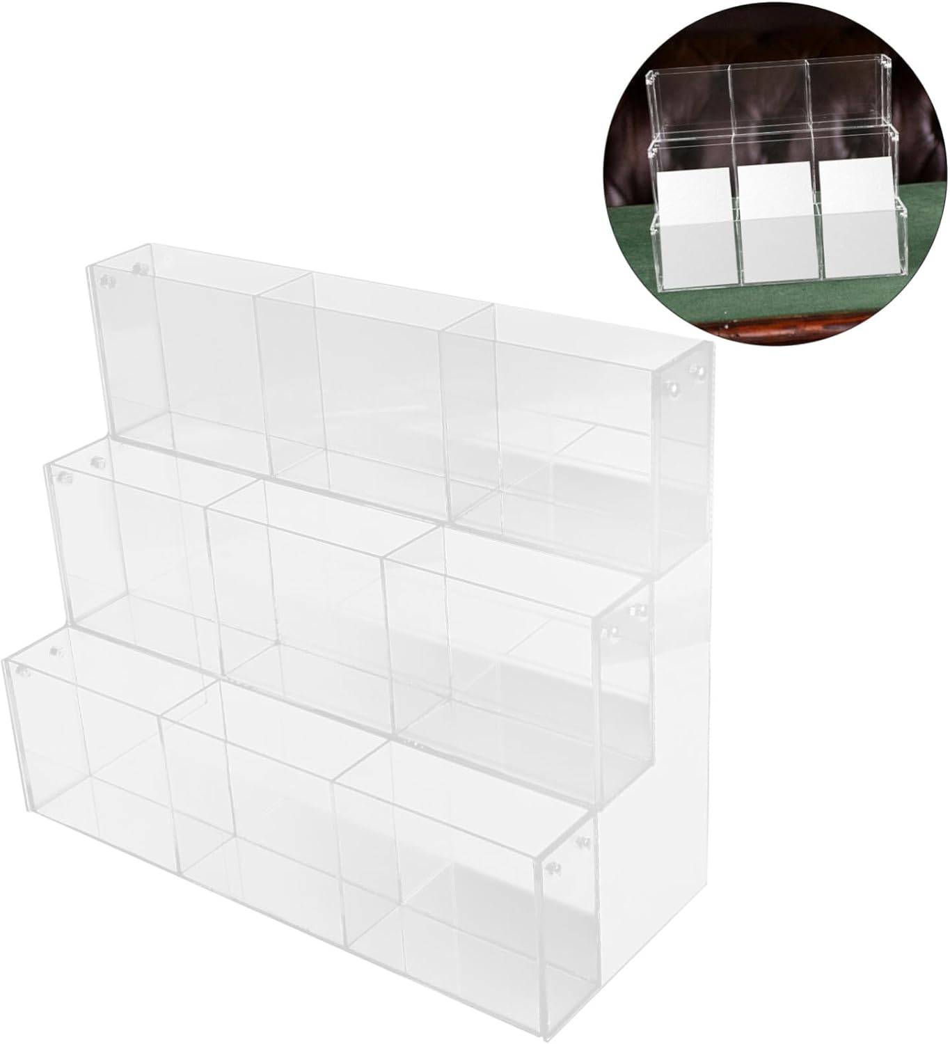 Lottery Holder File Organizer for Brochures and Cards Desktop Display Rack for Office and Retail Use