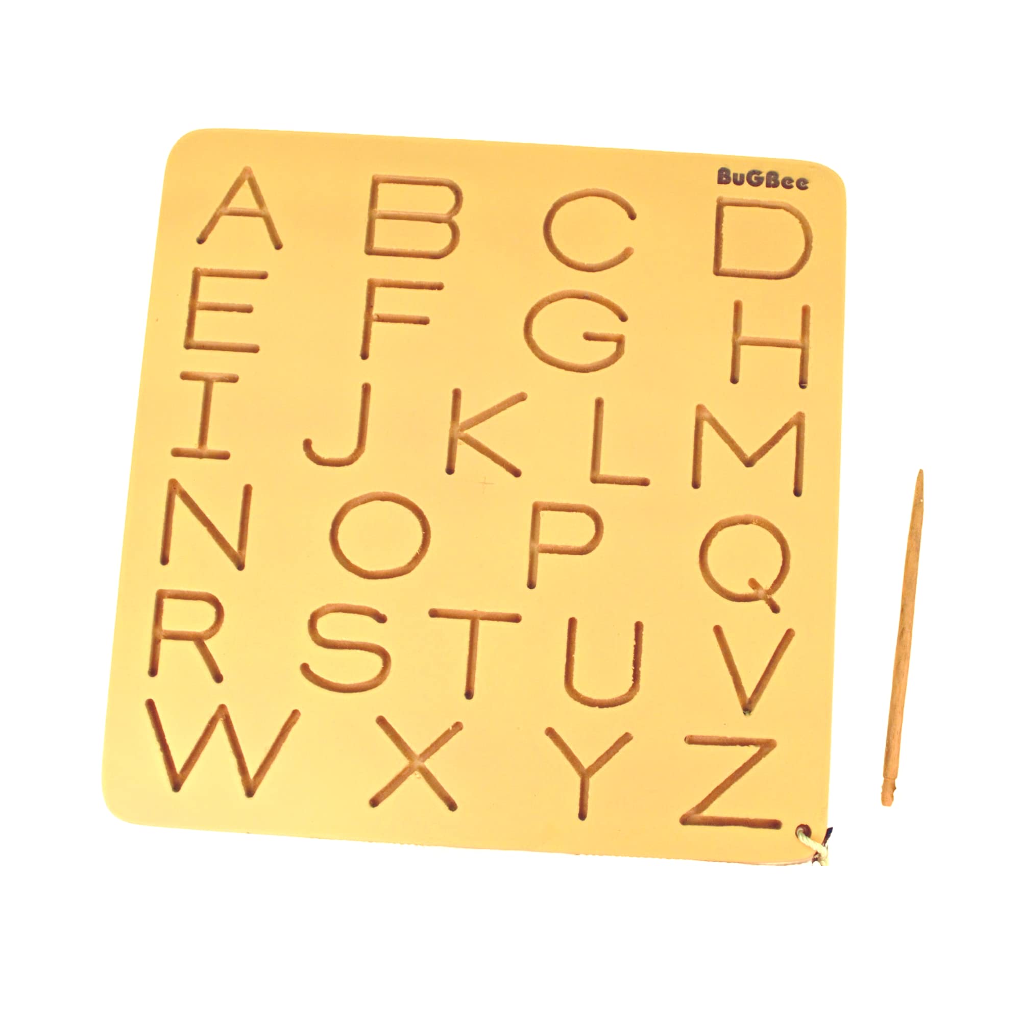 BuGBee Alphabet tracing Board Capital ABC Wooden Slate | Montessori Materials Educational Puzzle Toys for 2+ Years Old Kids | Safe & Natural ABCD Board to Develop Memory & Writing Skills (B0B4PWY6J5) Amazon Price History, Amazon Price Tracker