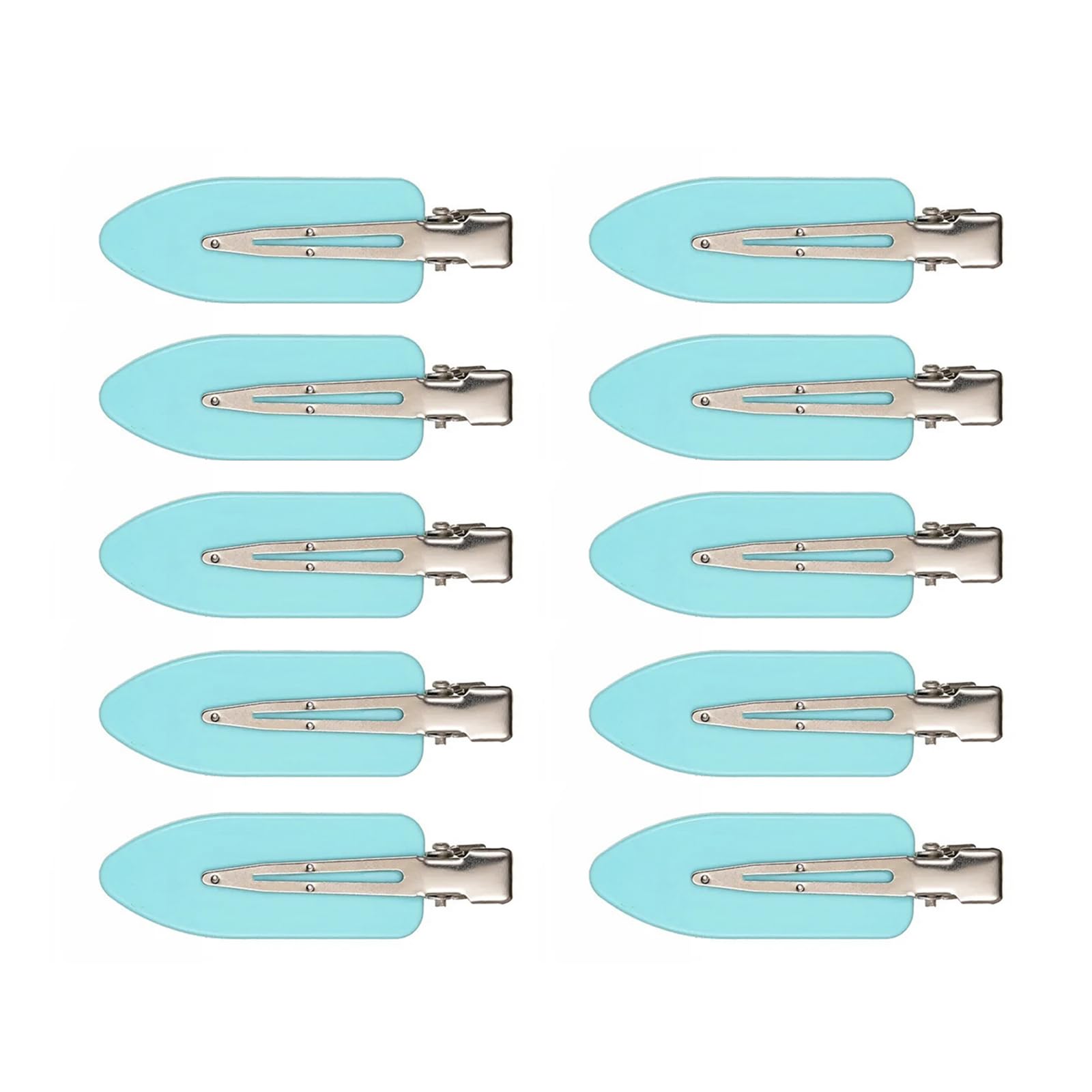 No Crease Hair Clips 10 Pack - Seamless No Bend Duck Bill Clips for Makeup Styling Thick Thin Hair, Matte Colors