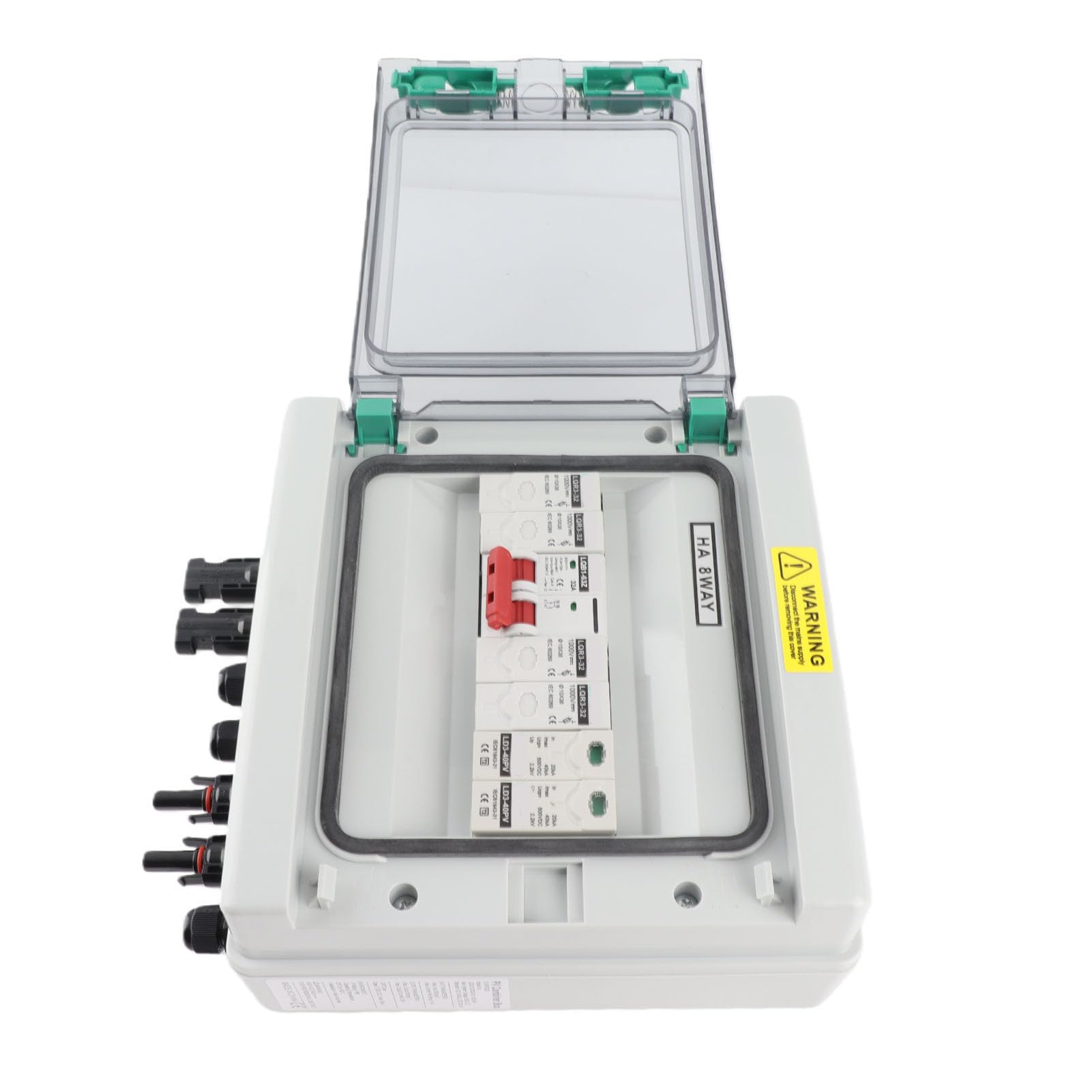 Caja combinadora solar de 2 cuerdas DC500V PUSOKEI con disyuntor de 32A 8