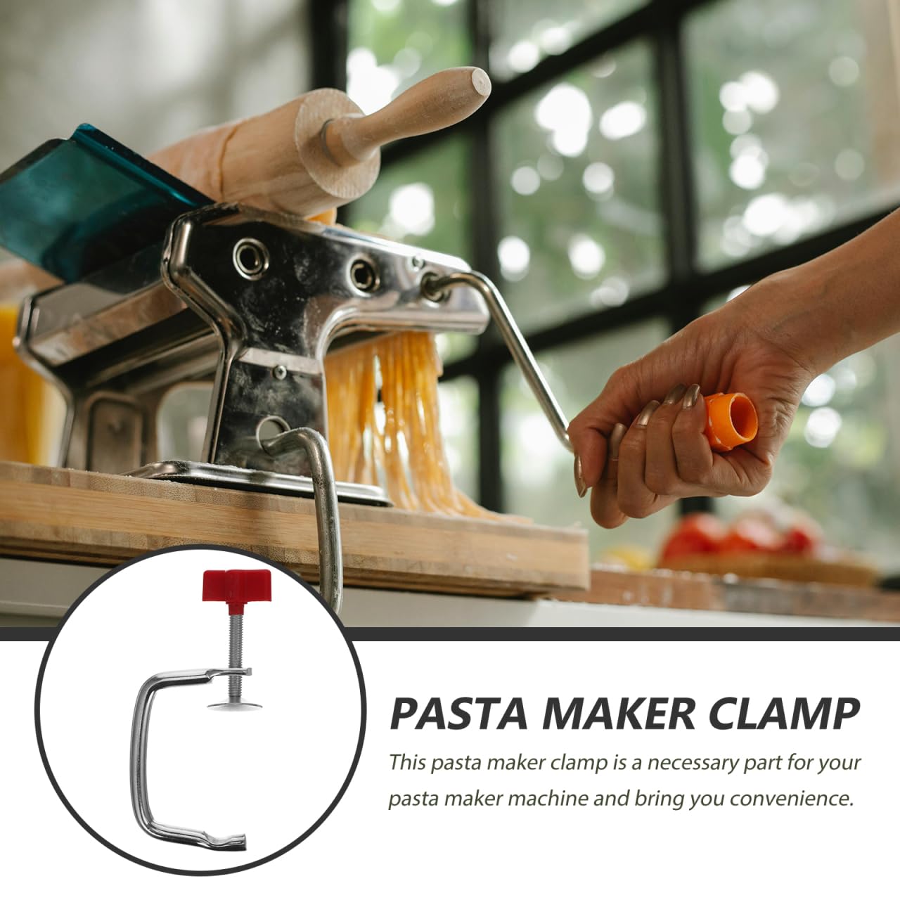 Mikinona Clip de fijación universal para máquinas de pasta, abrazadera de mesa robusta para fácil manejo y mantenimiento, accesorios prácticos para un uso óptimo