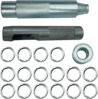 FAVOMOTO 1 Box Punch Grommet Setter Grommet Tool Kit Eyelets Installation Tool Eyelets Tool Single Round Cap Metal Eyelet Setter Button kit Metal Eyelets Mold 100pcs Steel Buckle Buttonhole