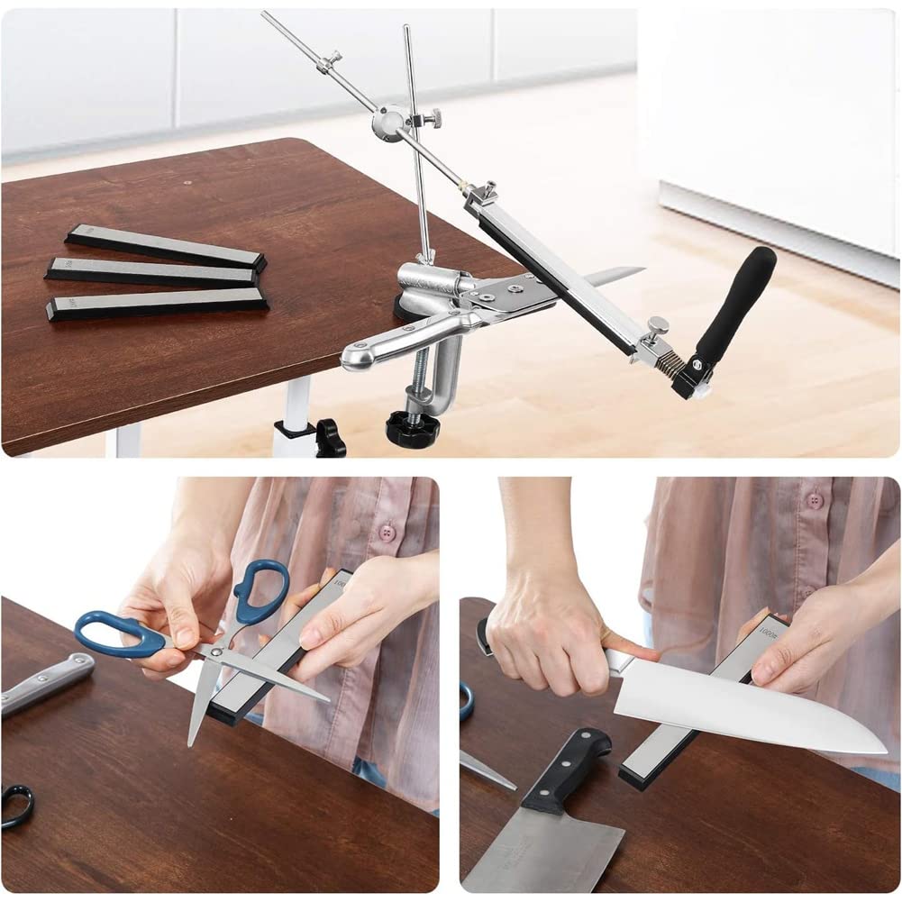 Jkjhbhged Diamond Sharpening Plate Set 4 PCS Grit 240/400/600/1000 Knife Sharpener Stone, Knife Sharpening Stone