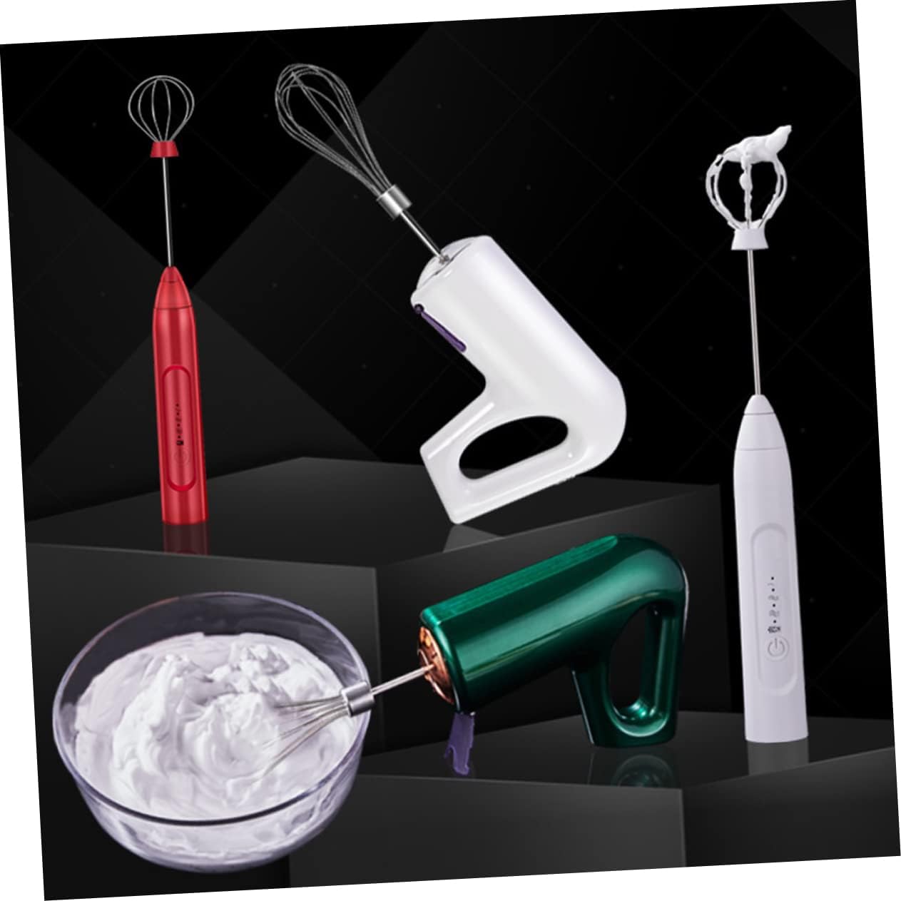 1pc Save Electric Egg Beater Handheld Mixer for Mixing Egg Whisk Lightweight Kitchen Tool