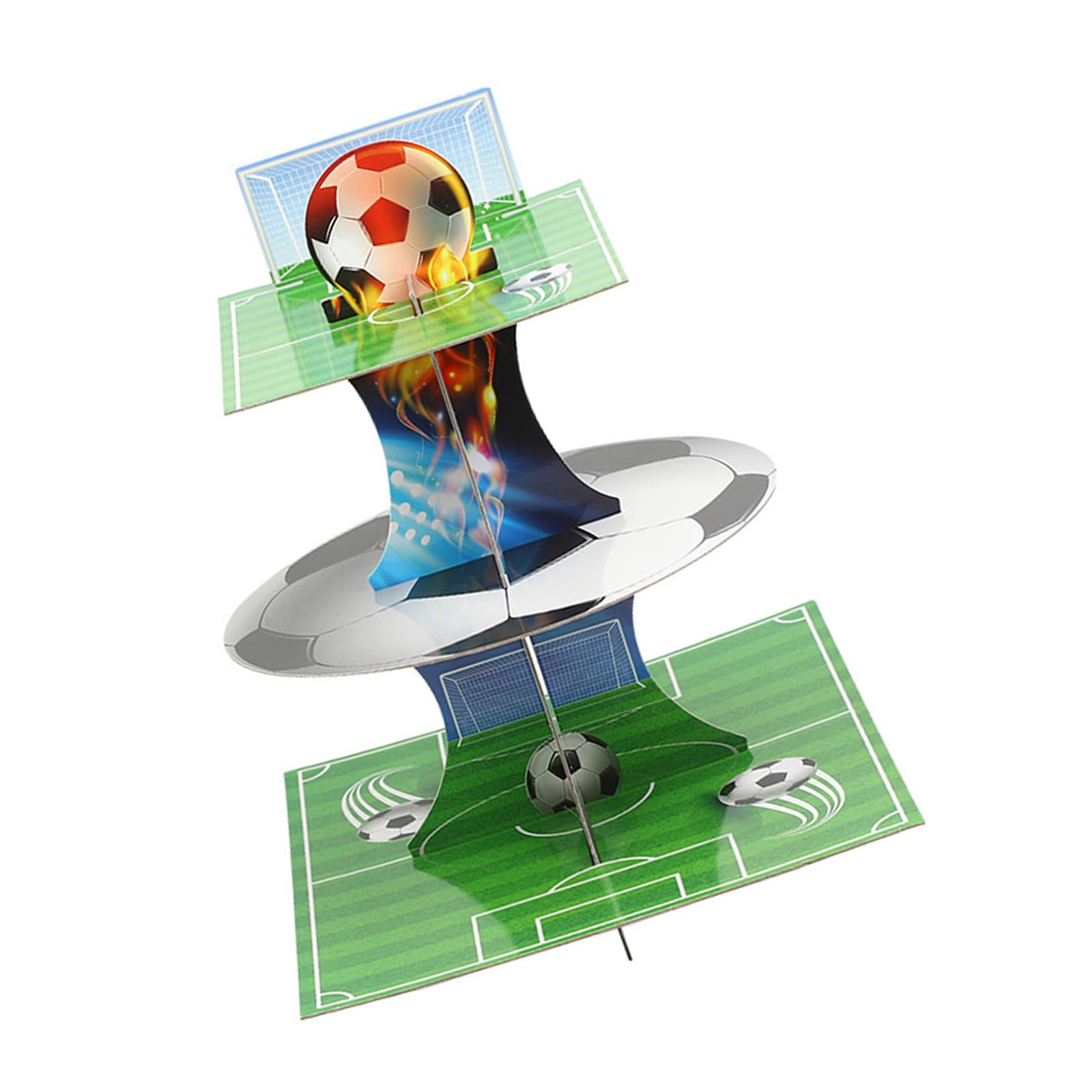 JSGHGDF Themed Tiered Dessert Tray for Event Elegant Multi Tiers Cupcake Stand for Festives Gatherings Sports Theme Party Supplies