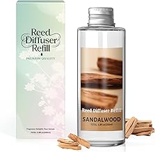SCENTORINI Sandalwood Reed Diffuser Refill Oil 200ml – Woody & Calming Aroma Refill for Reed Diffusers – Sophisticated Scent for Study, Lounge, Meditation & Daily Ambience