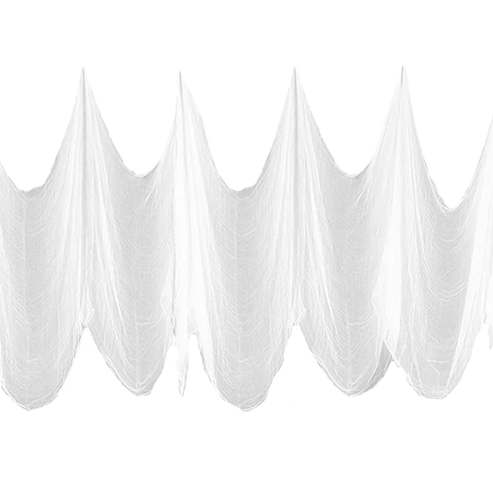 Halloween Spuk Tuch 76x800cm - Grusel Gaze Für Partydekoration Weiß