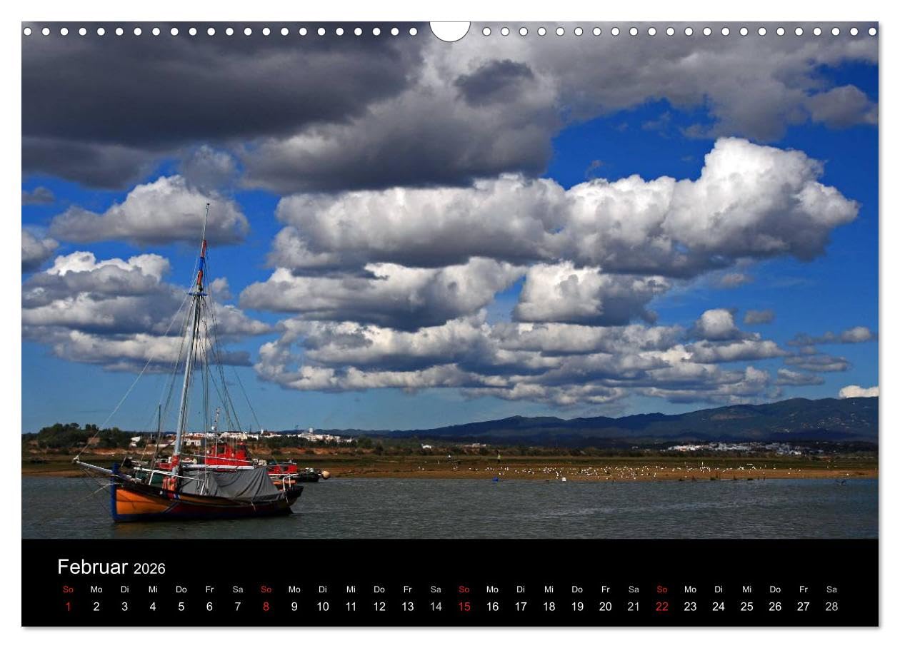 Zauber der Algarve (Wandkalender 2026 DIN A3 quer), CALVENDO Monatskalender: Küstenlandschaften und Orte an der Felsenalgarve in leuchtenden Farben.