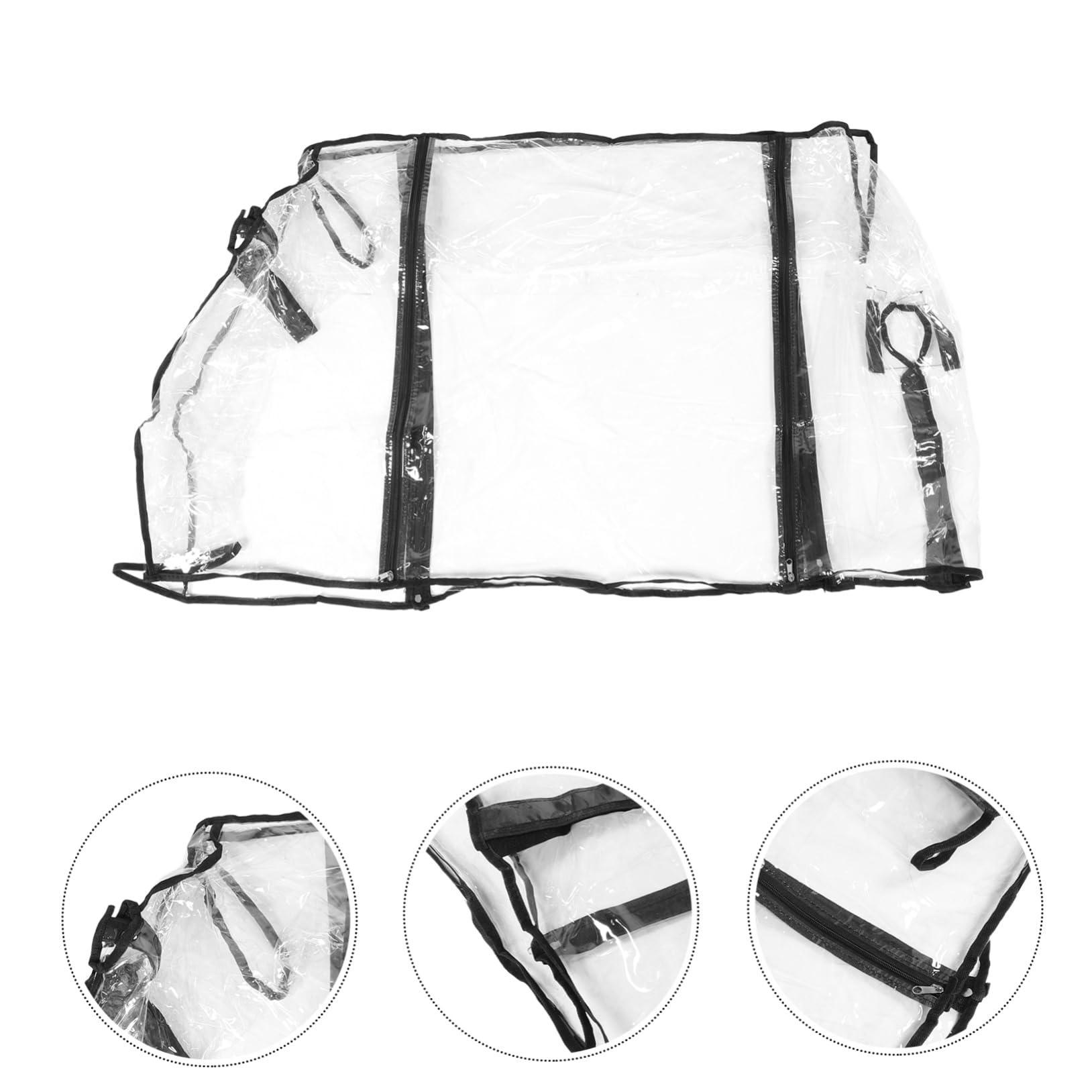 BESPORTBLE Transparente PVC Gartenwagen Abdeckung mit Zuverlässigem Regenschutz und Verschleißfestem Material für Outdoor Camping und Vielseitigen Schutz für Handwagen und Bollerwagen